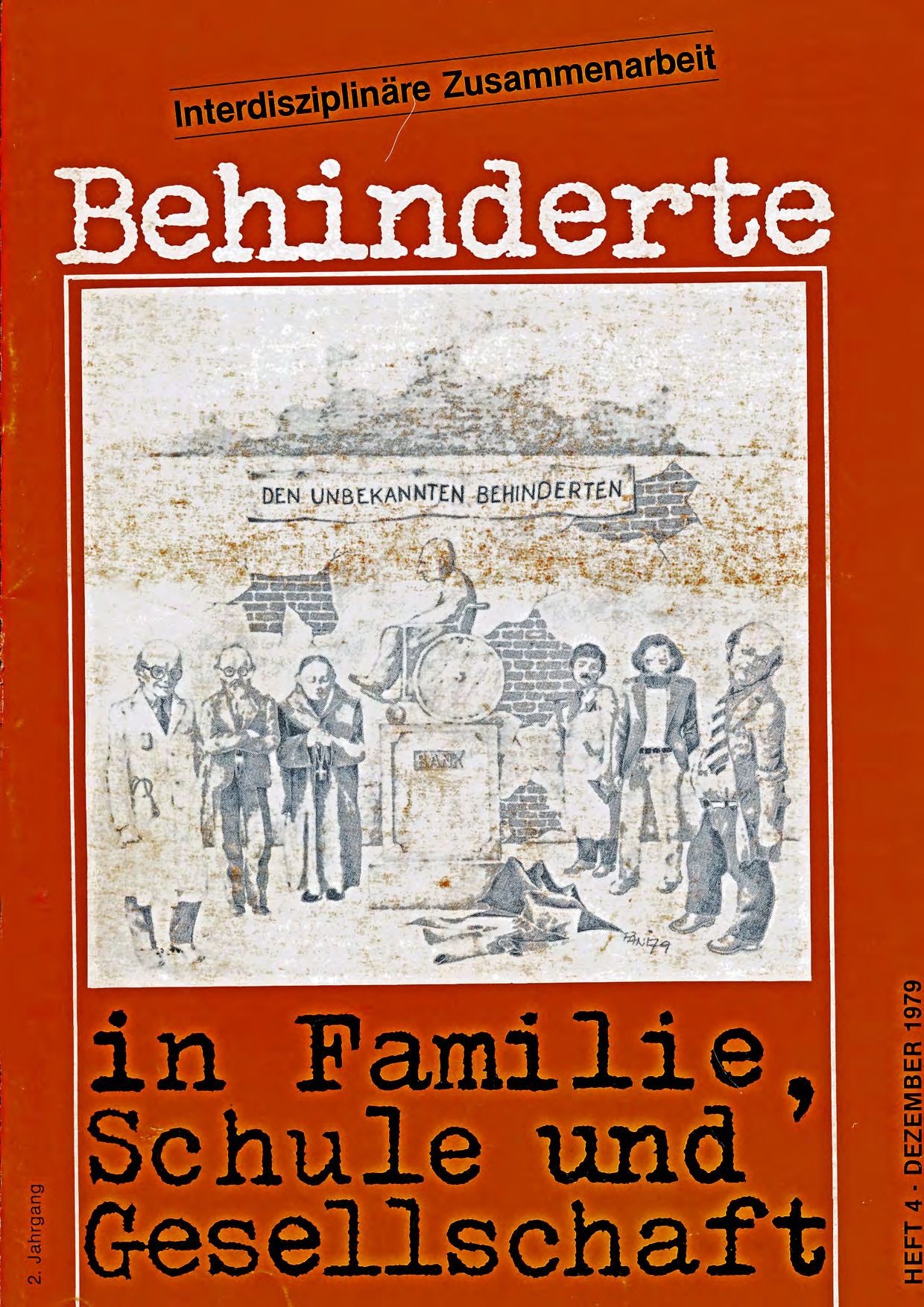 Titelbild der Zeitschrift BEHINDERTE MENSCHEN, Ausgabe 4/1979 "Interdisziplinäre Zusammenarbeit"