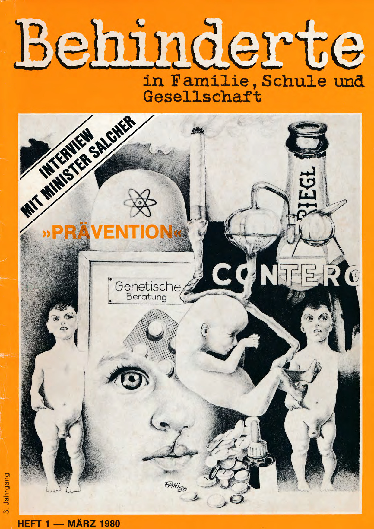 Titelbild der Zeitschrift BEHINDERTE MENSCHEN, Ausgabe 1/1980 "Prävention"