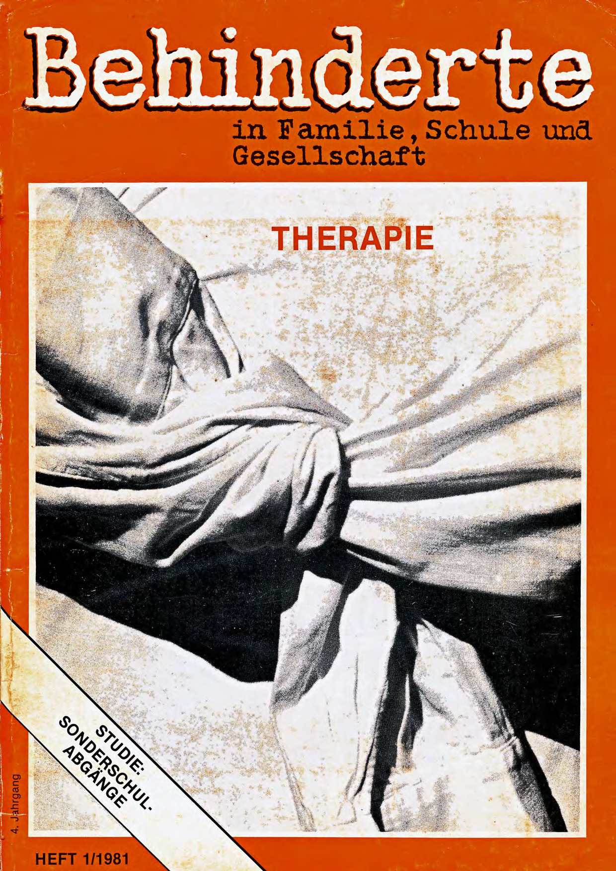 Titelbild der Zeitschrift BEHINDERTE MENSCHEN, Ausgabe 1/1981 "Therapie"